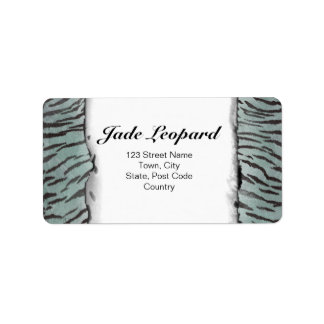 Etiqueta Tiger Skin Print in Minty Jade