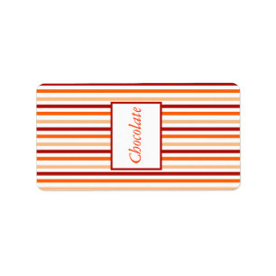 Etiqueta Tigre Laranja Lilly, de 1,25" x 2,75", com fita