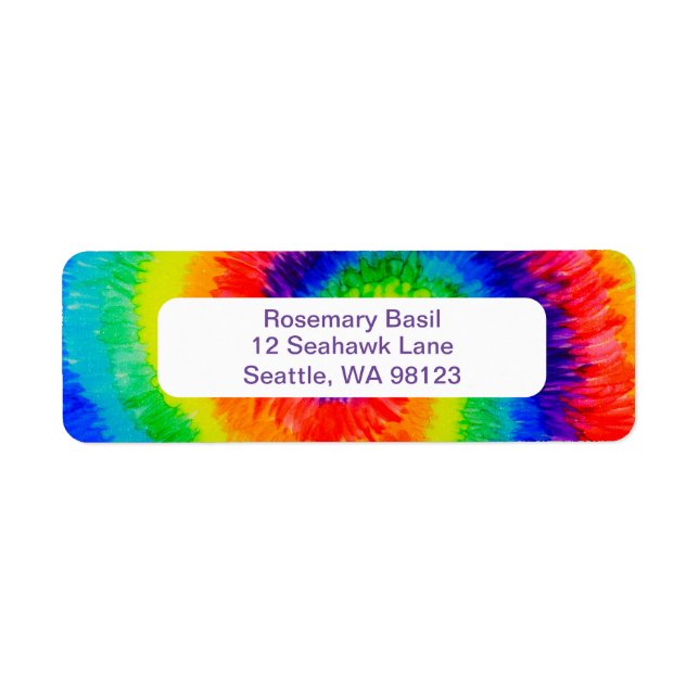 Etiqueta Tinta de Álcool Rainbow Tie-Dye (Frente)