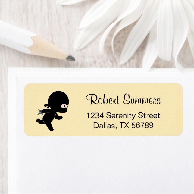 Etiqueta Tiny Ninja em Amarelo (Insitu)