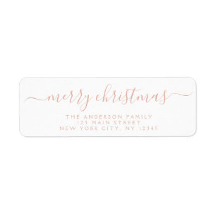 Etiqueta Típica de Script Elegante Moderno Feliz Natal