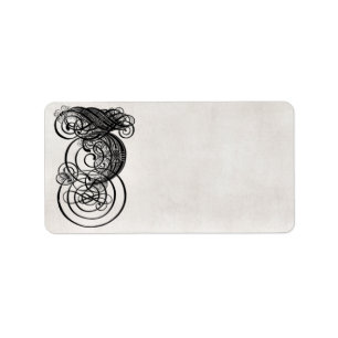 Etiqueta Tipografia Alemã Antiga