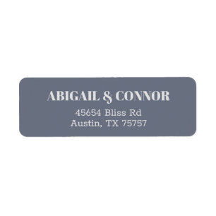 Etiqueta Tipografia da Lavanda azul mínima moderna de Cinza