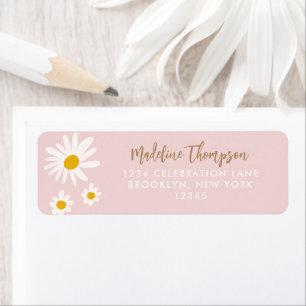 Etiqueta Tipografia de Script Floral Floral com Flor Rosa-R