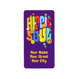Etiqueta Tipografia Engraçada - HIPPIE SOUL 1
