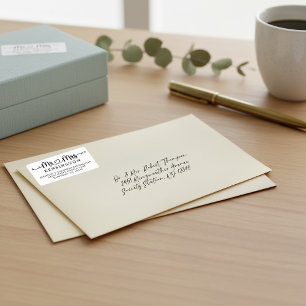 Etiqueta Tipografia Script Personalizada Sr. Sra. Wedding
