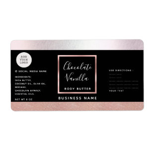 Etiqueta Tipografia simples logotipo de cosmético rosa de o