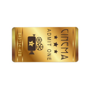 Etiqueta Tíquete de Cinema Admit One Festa de aniversário V