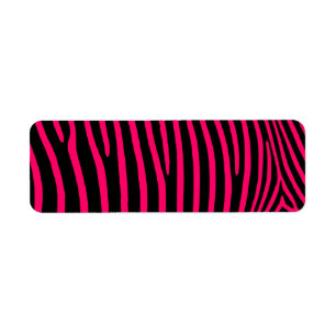 Etiqueta Tiras de Zebra Rosa Quente