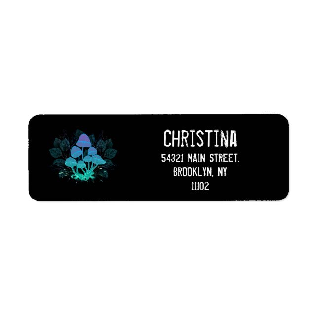 Etiqueta Toadstools em arbustos (Frente)