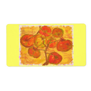 Etiqueta tomate de borrelha