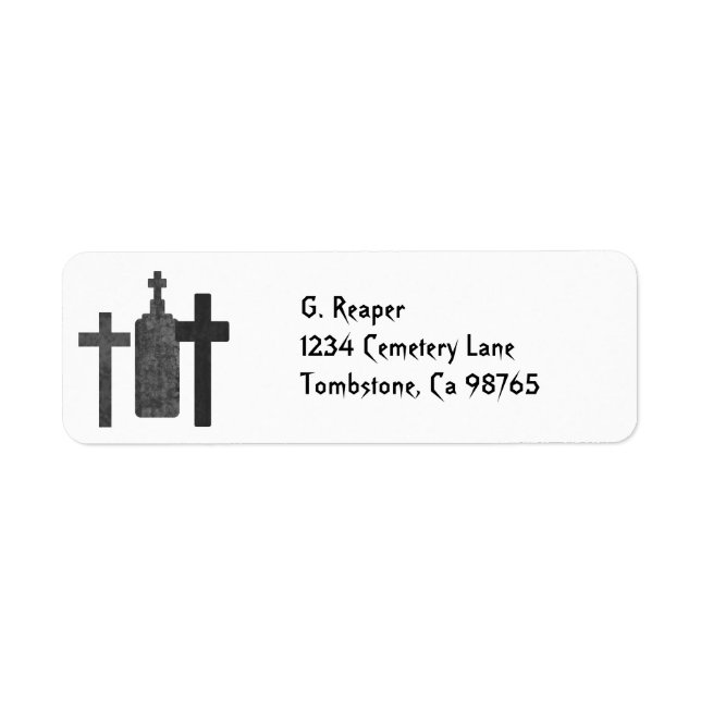 Etiqueta Tombstones devolve rótulos de endereço (Frente)