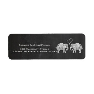 Etiqueta Toneladas de quadro do casal do elefante do