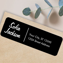 Etiqueta Topografia de Nome Negro Único Endereço de devoluç