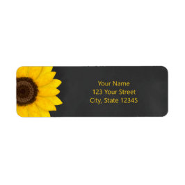 Etiqueta toucinho de girassol floral rústico