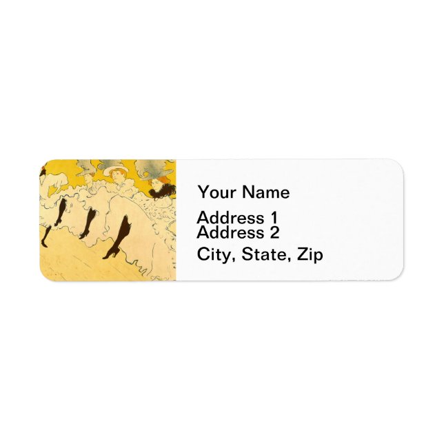 Etiqueta Toulouse Lautrec Yellow Dancing Girl Poster (Frente)