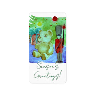 Etiqueta Toys Under The Tree Christmas Card