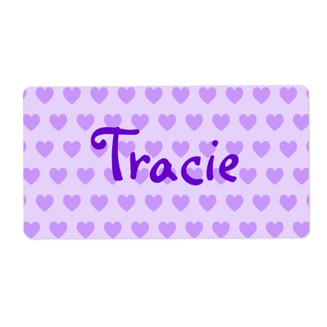 Etiqueta Trácia em Roxo (Frente)