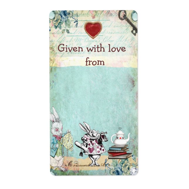 Etiqueta Traga um livro Alice no País das Maravilhas (Frente)