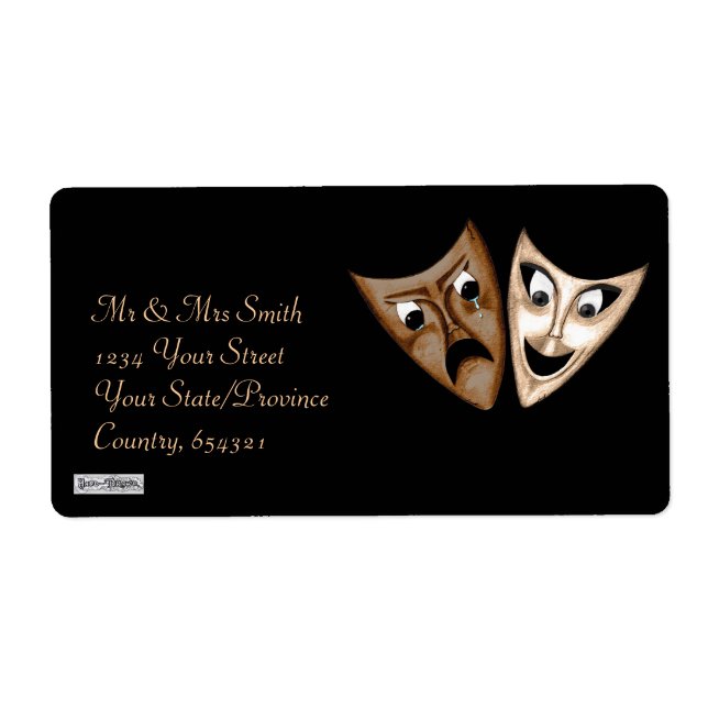 Etiqueta Tragédia e Comédia (Frente)