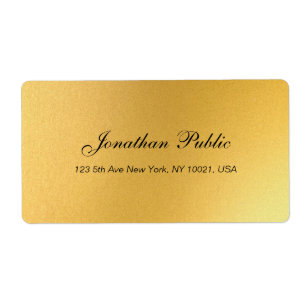 Etiqueta Transporte Dourado profissional do modelo do