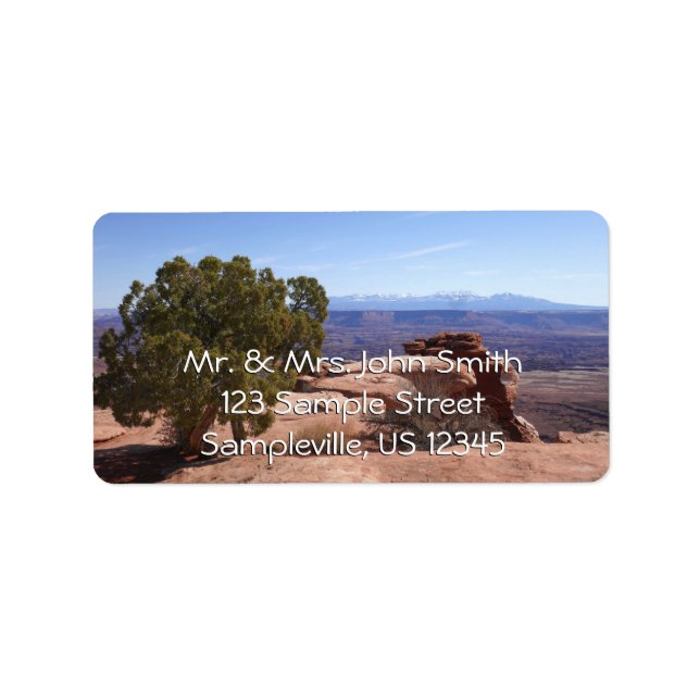 Etiqueta Tree Out of Red Rocks II at Canyonlands (Frente)