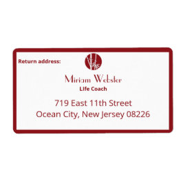 Etiqueta Treinamento de vida Texto personalizado e devoluçã