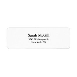 Etiqueta Trendy Black & White Plain Elegante