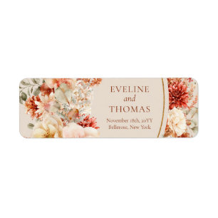Etiqueta Trendy cobre-blush e burgundy