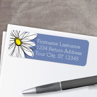 Trendy Daisy Return Address Escolher Cor Anterior