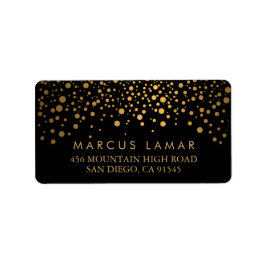 Etiqueta Trendy Day Trendy Pontos Dourados em Preto