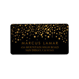 Etiqueta Trendy Day Trendy Pontos Dourados em Preto