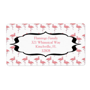 Etiqueta Trendy Flamingo Pattern