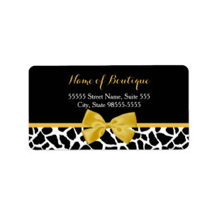 Etiqueta Trendy Girafa Impressão Arco Amarelo Fashion Bout