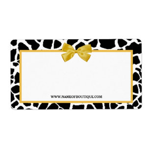 Etiqueta Trendy Girafa Impressão Arco Amarelo Fashion Bout