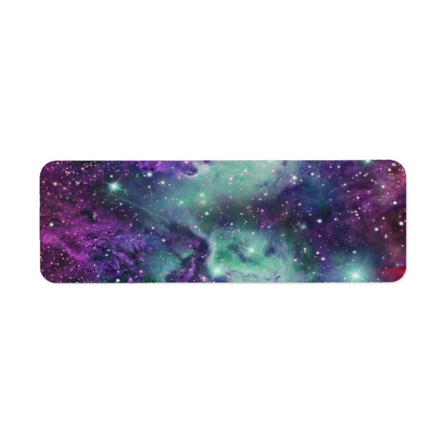 Etiqueta Trendy Legal Sparkly New Nebula Design (Frente)