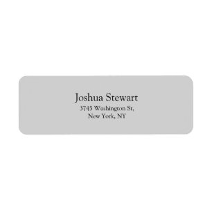 Etiqueta Trendy Light Cinza Plain Elegant Legible