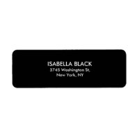 Trendy Modern Black Simple Plain Elegante