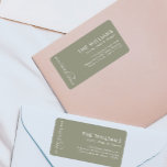 Etiqueta Trendy Modern Christmas Holiday Address (Endereço<br><div class="desc">Etiqueta de Endereço de Natal Moderno da Tendy</div>