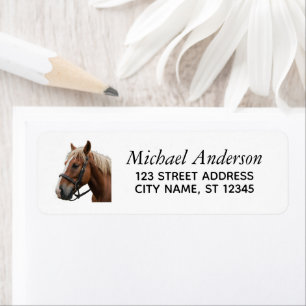 Etiqueta Trendy Personalized Horse Return Address