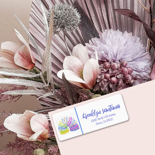 Etiqueta Trendy Retro Primavera Toy Endereço de devolução