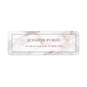 Etiqueta Trendy Rose Gold Marble Gold Modern Template
