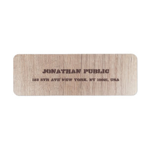 Etiqueta Trendy Wood Conselho parece estar com texto em apu