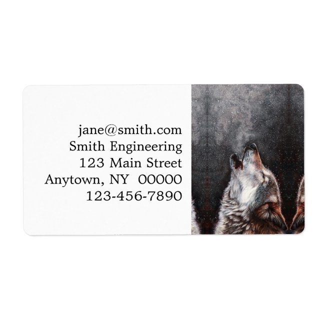 Etiqueta Três Lobos Howling (Frente)