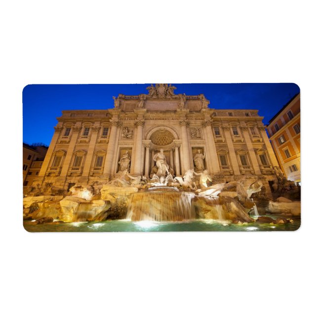 Etiqueta Trevi Fountain (Frente)