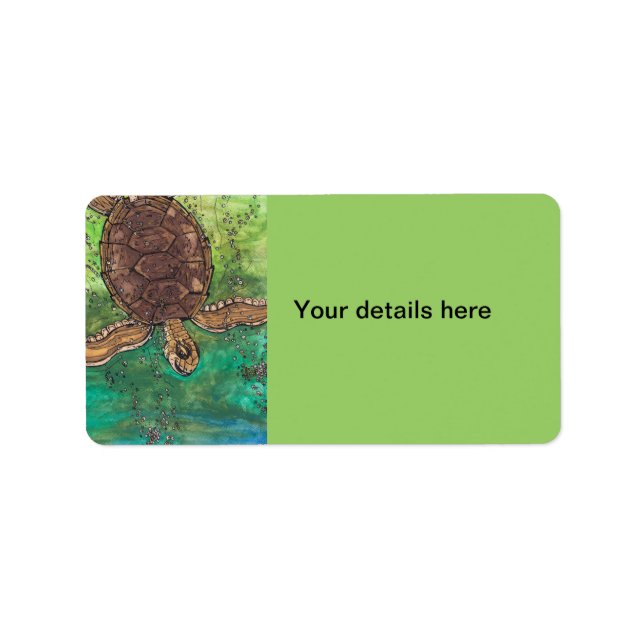 Etiqueta Trevor a tartaruga (Frente)