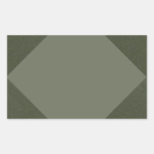 Etiqueta Triangular de Musgo Verde Elegante