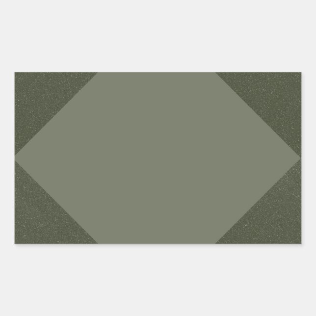 Etiqueta Triangular de Musgo Verde Elegante (Frente)