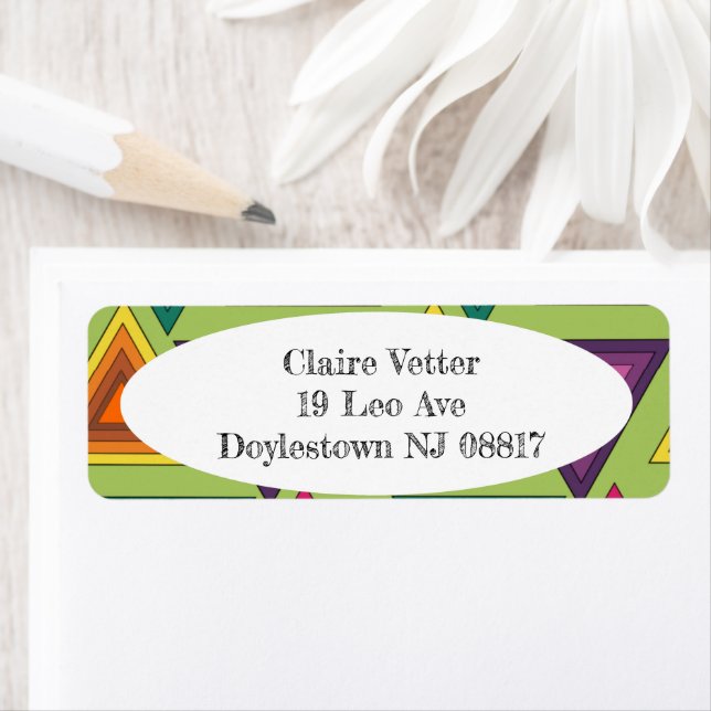 Etiqueta Triângulos dos anos 70 (Insitu)