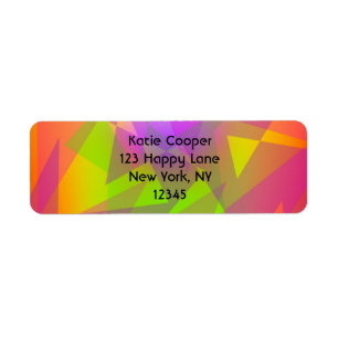 Etiqueta Triângulos e Retângulos de abstrato